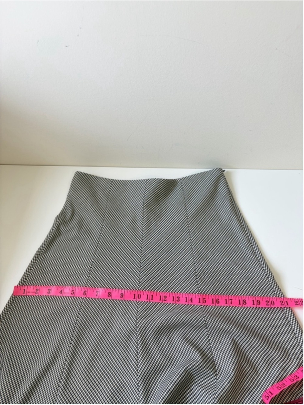 Zara Houndstooth High-Waisted A-Line Midi Skirt Size M - Picture 14 of 14